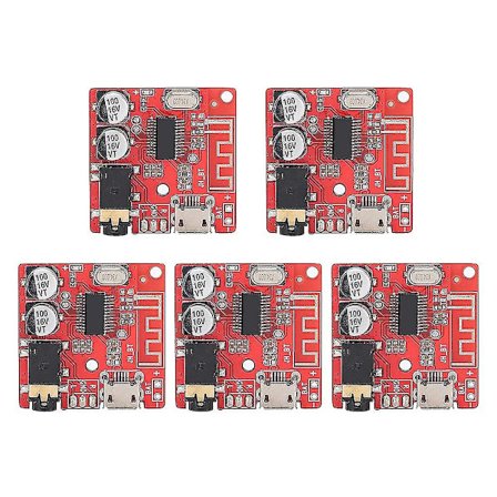 5 stk DIY Bluetooth 5.0 Mottakerkort Tapeløs Dekoderkort Trådløs Stereo Musikkmodul, høyttaler A
