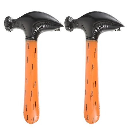 2 stk. oppustelige hammer sjove legetøj børn fødselsdagsfest dekorationer