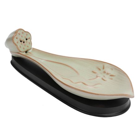 Præget Keramisk Røgelsesholder Pind Spole Brænder Bakke Skrivebordsindretning