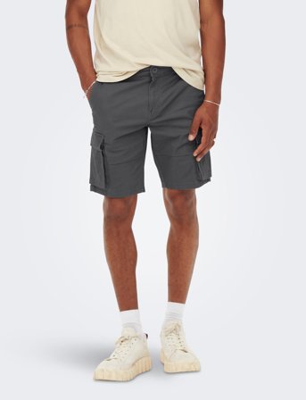 ONLY & SONS Onscam Stage Cargo Shorts 6689 Life Noos - Grey - XS