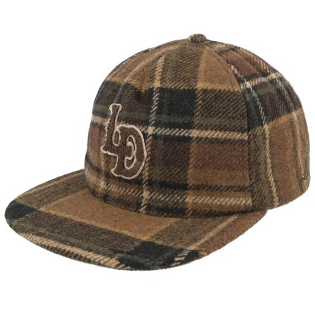 Les Deux - Brun snapback Keps - Ld Check Letterman Cap Monk's Robe Brown Snapback @ Hatstore