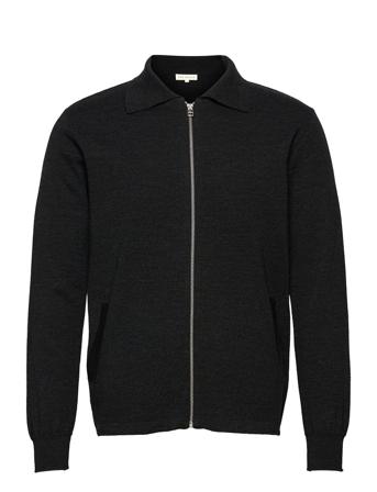 Alexsey Zipper Cardigan Black Far Afield