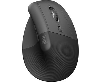 Logitech-Lift Vertical Ergonomic Mouse - GRAPHITE / BLACK-Vertikal datamus med unik ergonomisk støtte-Computer accessories-Datamus