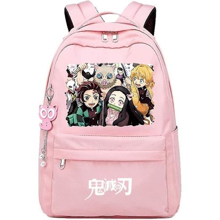 Anime Demon Slayer Kimetsu No Yaiba Ryggsekk Dagsekk Studentveske Skoleveske Bokveske