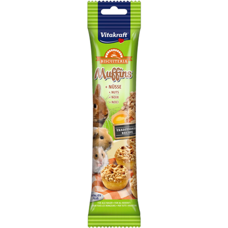 Vitakraft - Muffins med nøtter 18 g - Smådyr - Godbiter og gnagestenger - Belønningsgodbit for smådyr - ZOO.no