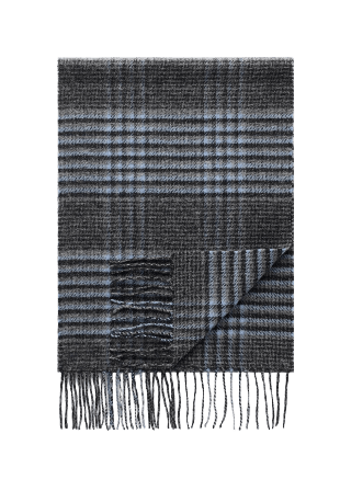 John Henric Wool Houndstooth Winter Scarf Halsdukar & scarves Herr Grå ONESIZE