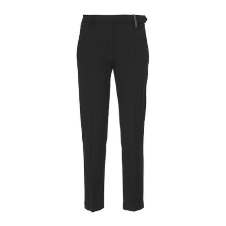 Brunello Cucinelli, Trousers Zwart, Dames, Maat:M