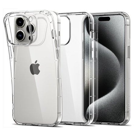 iPhone 15 Pro - Transparent Stötdämpande Silikonskal (Tunt)