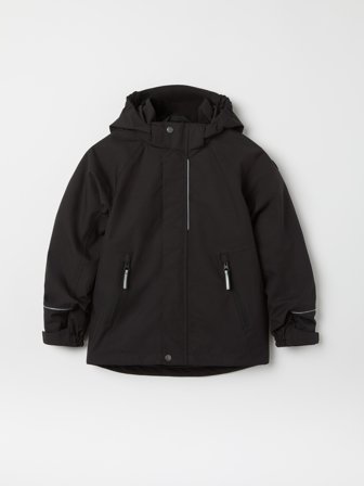 Vanntett skalljakke flexisize ensfarget - 122 - barneklær - black - Polarn O. Pyret