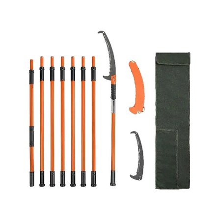 Manuaalinen teleskooppinen oksasaha, 7,3-27 jalkaa, hiiliterästerä, kaksinkertainen lukitusmekanismi,äärittele8 Määrittele8 Define