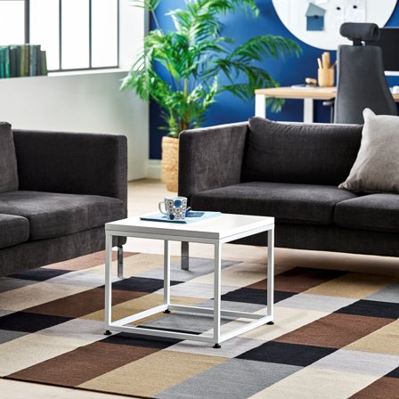 Sofatisch MOOD, 500 x 500 mm, weiß/weiß