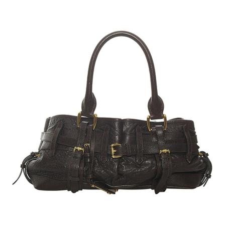 Burberry Vintage, Pre-owned Rowan Leather Shoulder Bag Bruin, Dames, Maat:ONE Size,leer