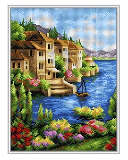 Kirjontapakkaus Taulu Italialainen maisema