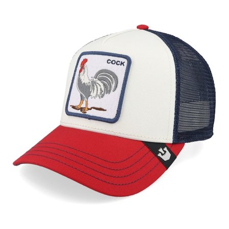 Goorin Bros. - Bílá trucker Kšiltovka - Team Rooster Original Recipe Team Pride White/Navy/Red A-Frame Trucker @ Hatstore