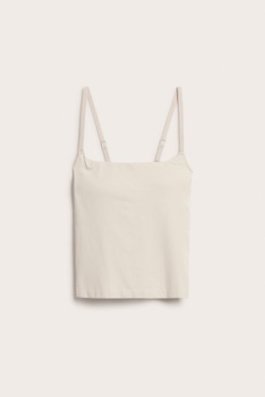 Kappahl | Koszulka bezszwowa Offwhite M | Offwhite