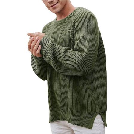 Långärmad Tröja För Män Vinter Varma Jumper Toppar