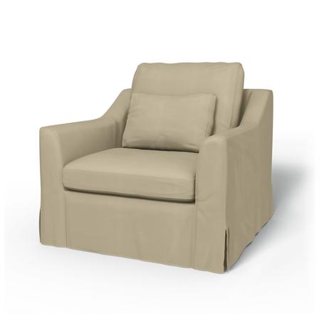 IKEA - Överdrag till Färlöv fåtölj, Sand Beige, Bomull - Bemz