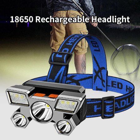 Tehokas LED-otsalamppu, kirkas taskulamppu, kalastusotsalamppu