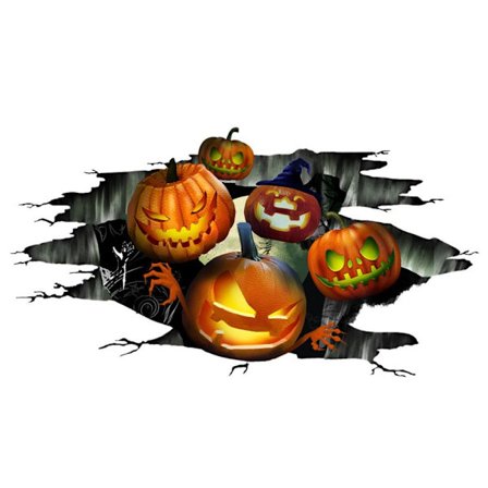 Halloween-lattiatarrat Scary Pumpkin Decals -lattiatarra