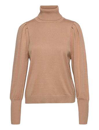 Srleana Roll Neck Knit Beige Soft Rebels