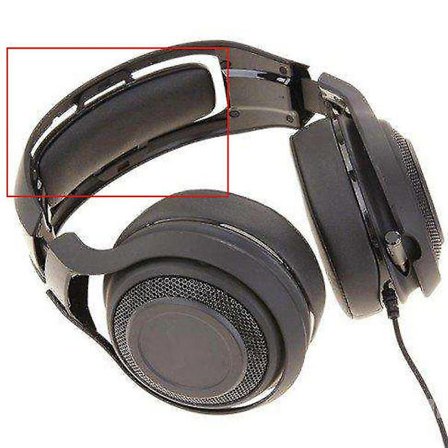 Korvaava pelikuulokkeiden yläosan pääpanta pehmuste, yhteensopiva Razer Mano'war 7.1:n kanssa