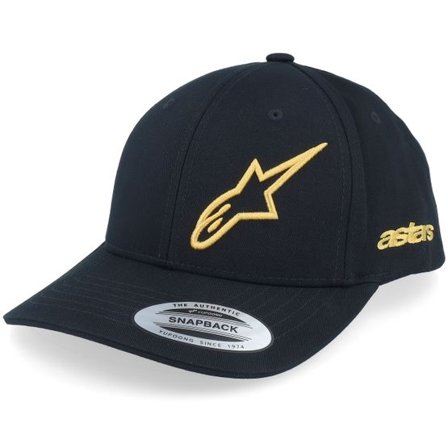 Alpinestars - Svart adjustable Keps - Sessionized Hat Black/Gold Adjustable @ Hatstore