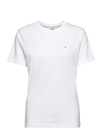 Tjw Basic Cn Knit S/S 25 T-shirt Top Hvid Tommy Jeans