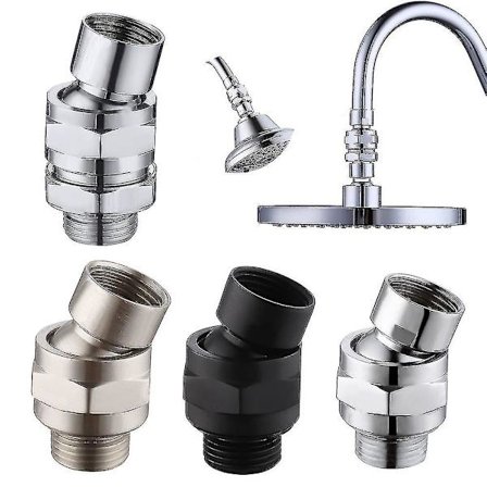 Dusjhode kuleledd Dusjhode svingbar kuleadapter Messing Justerbar Dusjarmforlengelse