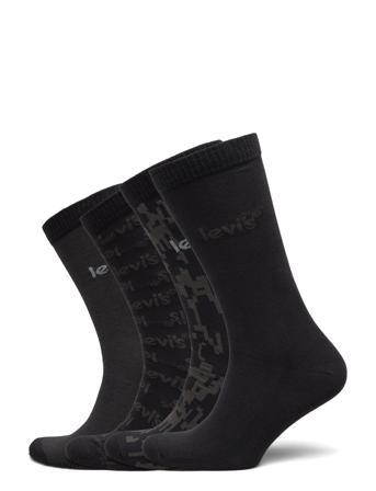 Levis Giftbox Reg Cut Logo 4P Underwear Socks Regular Socks Svart Levi ́s*Betinget Tilbud
