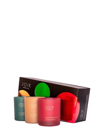 JOIK Joik Home & Spa Scented Candle Gift Box Christmas Selection Nude