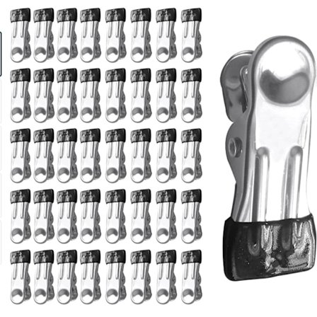 Klemmer i rustfrit stål, 40 stk. – Stærke, til udendørs brug