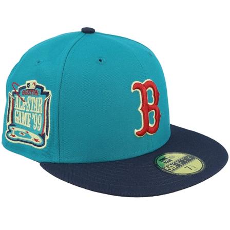 New Era - MLB Blå fitted Caps - Boston Red Sox Harmony 59FIFTY 99 All Star Game Teal/Night Shift/Grey Fitted @ Hatstore