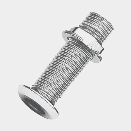 Bordsförskruvning, krom, kullrig, 3/8" 44 mm