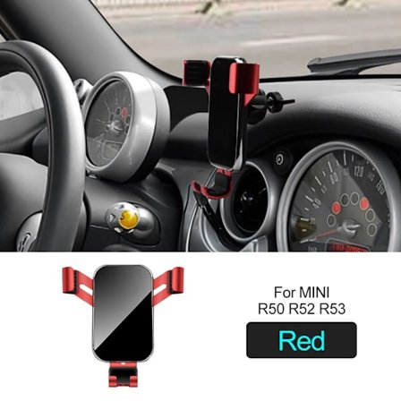 AMBERMILE Auton Ohjauspyörän Matkapuhelinpidike, yhteensopiva Mini Cooper R50 R52 R53 -lisävarusteiden kanssa, auton sisätilojen koristelu, 