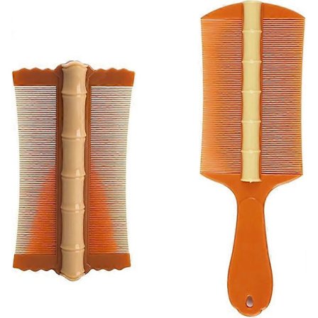 2 stk. flasskam Lus kammer Fintannet kam Flasskam fjerner Fjerning av lopper, lus, flass og floker