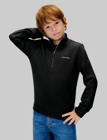 Calvin Klein Chest Inst. Logo Half Zip - Black - 128