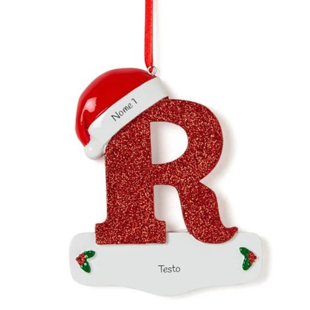 Mub- Custom DIY Navnebogstaver A-Z Juleharpiks Vedhæng Dekoration Trendy Juletræ Ornament