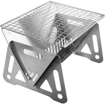 BBQ-grill, avtagbar minibordsgrill i kol, lämplig för utomhusgrillning camping picknick