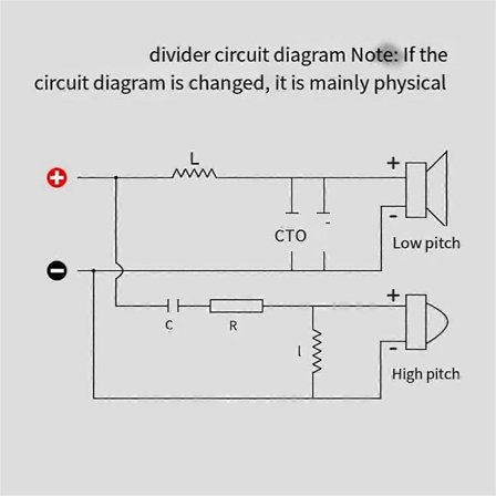 För Aurelia Högtalare 2-Vägs Delningsfilter 200W Multifunktionell Portabel High-End Ljud Dedikerat Delningsfilter