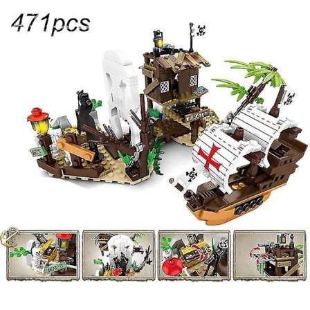 The Adventure Pirate Ship Building Blocks Toys Children's Constructor Expert Ideas Diy Bricks Compat Children Kids Giftsno Original Box1