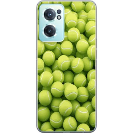 Kompatibel Mobilcover til OnePlus OnePlus Nord CE 2 5G Mønster af grønne tennisbolde i høj detalje, sporty motiv med gentagende tekstur og stærke