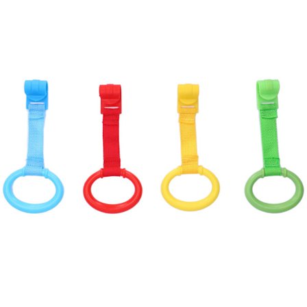 4 stk Baby Pull Up Rings i plastmateriale Ergonomisk design Sikker Praktisk Forskjellige farger Gåassistent for småbarn