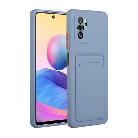 Xiaomi Redmi Note 10S - TPU Skal Med Kortfack - Blå