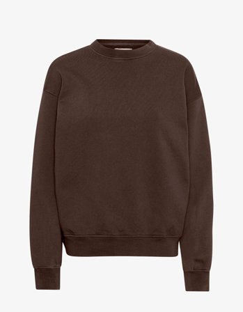 Organic Oversized Crew - Coffee Brown - L