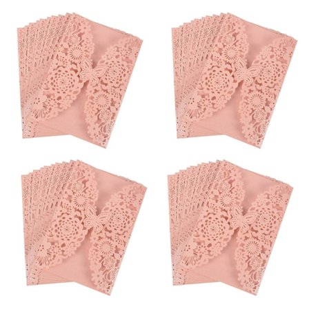 40x Delikate Udskårne Sommerfugle Romantisk Bryllupsfest Invitation Kort Kuvert Invitationer Til Bryllup