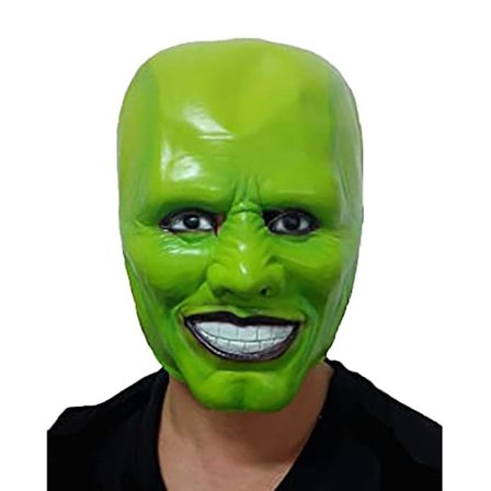 The Mask Jim Carrey Hjälm Latex Mask Cosplay Kostym Tillbehör Halloween Deluxe Maskerad Rekvisita