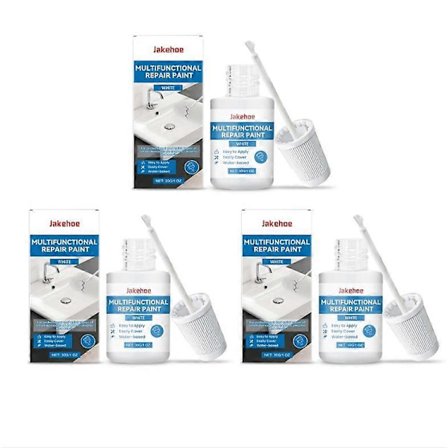 1/2/3 STK Hvit Emaljemaling 30ml Badekar Emalje Reparasjon Sterk Hvit Emalje Opp Maling