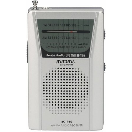 INDIN BC-R60 AM FM Bärbar Batteridriven Fickradio Mini Radio Musikspelare Drivs av 2 AA Batterier Trådlös Högtalare för Hem och Utomhus