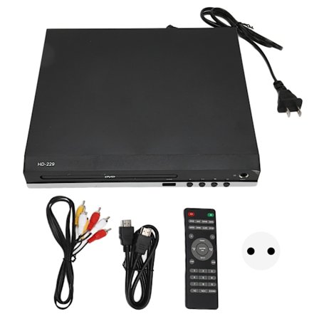 Mini DVD -soitin 1080P tukee AV-lähtöä Kaukosäädin HD-multimediarajapinta DVD-CD-soitin USB-portilla 110-240V EU-pistoke