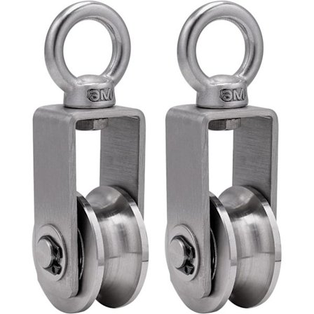 2 kuulalaakerilla varustettu talja, sopii köysikuntoon 304 ruostumattomasta teräksestä valmistettu talja, vaijeri, kantavuus 250 kg